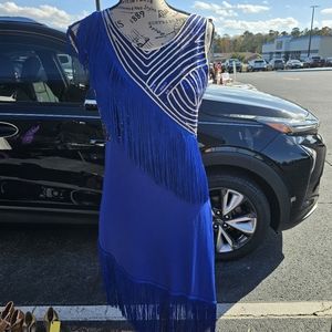 Blue American Rhythm/Salsa Dress